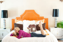 Load image into Gallery viewer, Orange Key Euro Sham