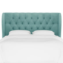 Load image into Gallery viewer, Luxe Wingback Headboard in Turquoise