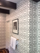 Load image into Gallery viewer, Black Greek Key Wallpaper