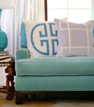 Load image into Gallery viewer, Turquoise Monogram Embroidered Pillowcase