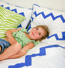 Load image into Gallery viewer, Cobalt Bang Bang Duvet Cover