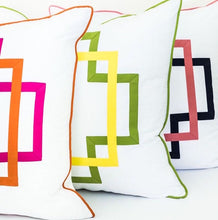 Load image into Gallery viewer, Hot Pink and Orange Takes Two Euro Sham