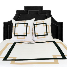 Load image into Gallery viewer, Black and Sand Takes Two Euro Sham