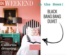 Load image into Gallery viewer, Black Bang Bang Duvet Cover