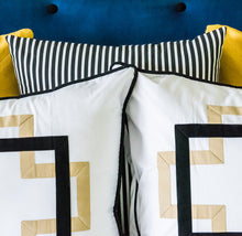 Load image into Gallery viewer, Black and Sand Takes Two Euro Sham