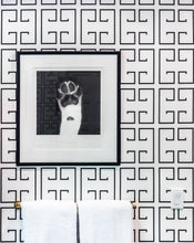 Load image into Gallery viewer, Black Greek Key Wallpaper