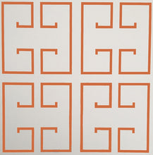 Load image into Gallery viewer, Orange Greek Key Wallpaper