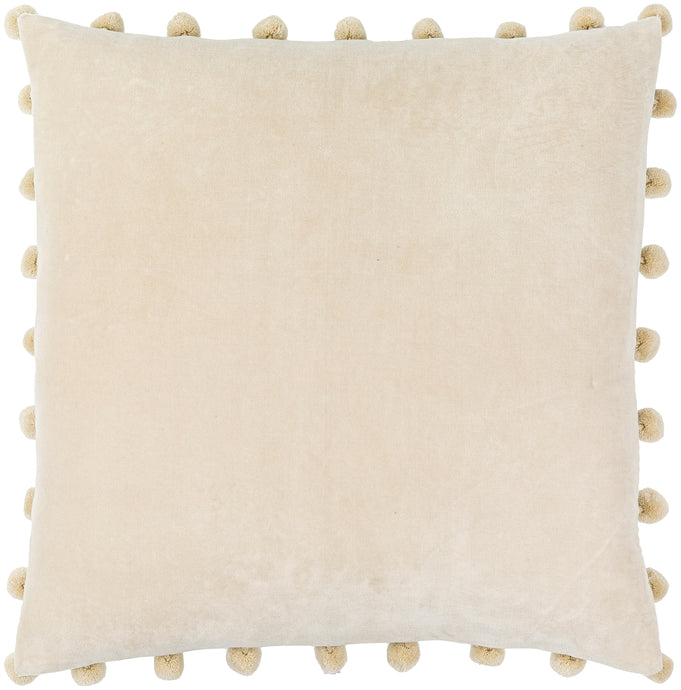 Cream Pom Pom Pillow