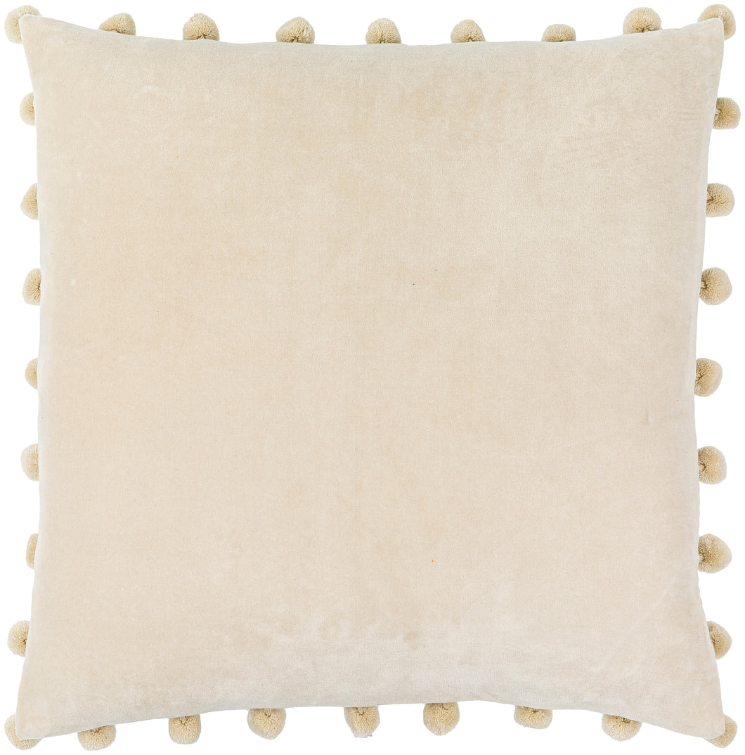 Cream Pom Pom Pillow