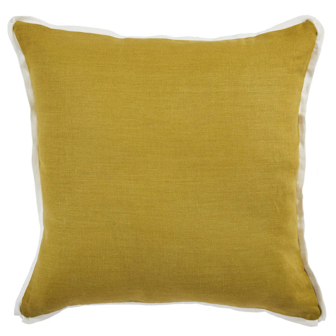 Linen Edge Pillow - Mustard