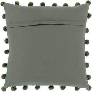 Olive Pom Pom Pillow