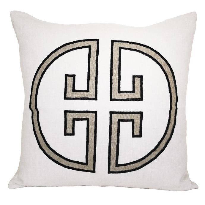 Asphalt Monogram Embroidered Pillowcase