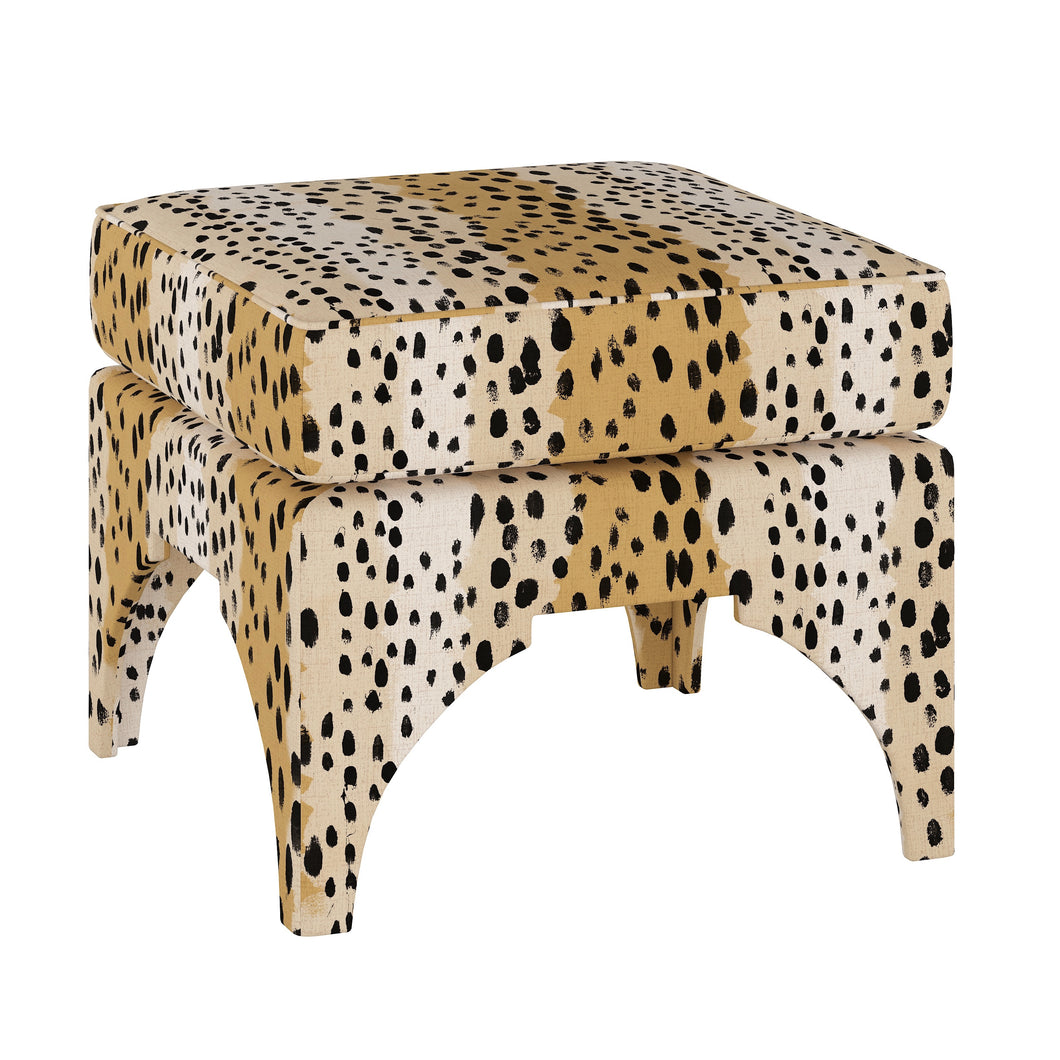 Leopard Print Ottoman