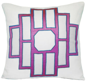 Magenta Mark Embroidered Pillowcase