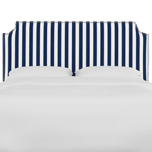 Load image into Gallery viewer, Cabana Upholstered Headboard - Navy and White
