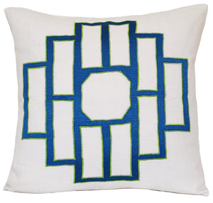 Azure Blue Mark Embroidered Pillowcase