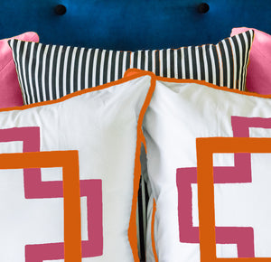 Hot Pink and Orange Takes Two Standard Sham