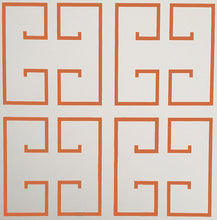 Load image into Gallery viewer, Orange Greek Key Wallpaper