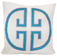 Load image into Gallery viewer, Turquoise Monogram Embroidered Pillowcase